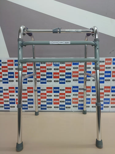 Mobiclinic®, Andador Plegable, Sin Ruedas, Mezquita, Ayuda a la Movilidad, Conteras Antideslizantes, Regulable en Altura, Plegable, Aluminio, Ultraligero, Peso Máximo 100 kg